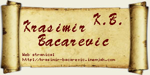 Krasimir Bačarević vizit kartica